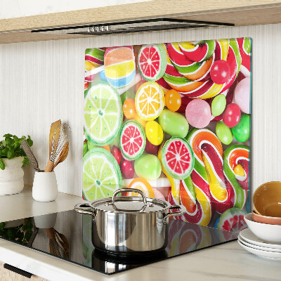 Planche à découper en verre Bonbons sucrés et fruits