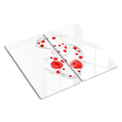 Planche à découper en verre Bulles de framboise dans l'eau