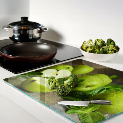 Planche à découper verre Pommes vertes à la menthe