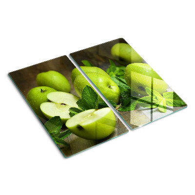 Planche à découper verre Pommes vertes à la menthe