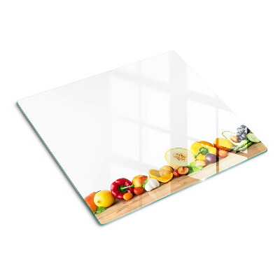 Planche à découper verre Fruits sur une planche