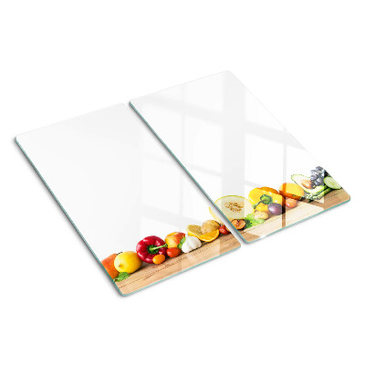 Planche à découper verre Fruits sur une planche