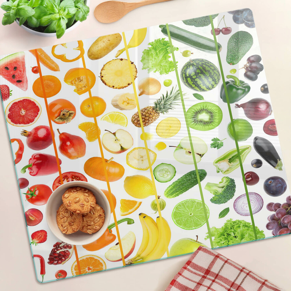 Tulup Panneaux De Cuisine Sur Verre - 100x70 - Fruit Sous L'eau