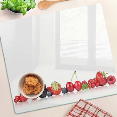 Planche à découper en verre Fruits des bois