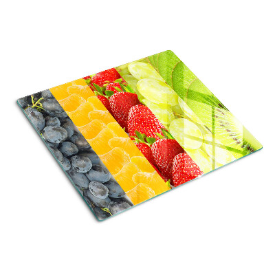 Planche à découper verre Fruits rayés