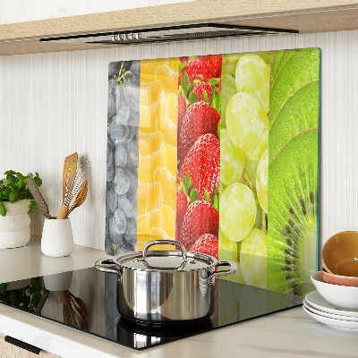 Planche à découper verre Fruits rayés