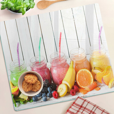 Planche à découper verre Cocktails de fruits avec additifs