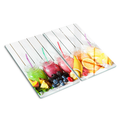 Planche à découper verre Cocktails de fruits avec additifs