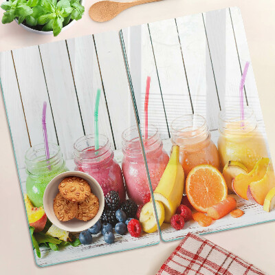 Planche à découper verre Cocktails de fruits avec additifs