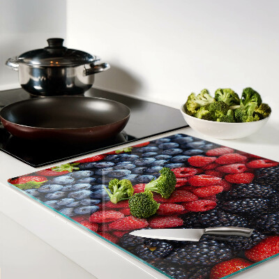 Planche à découper en verre Fruits des bois