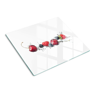 Planche à découper en verre Fruits dans l'eau