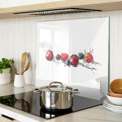Planche à découper en verre Fruits dans l'eau