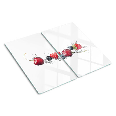 Planche à découper en verre Fruits dans l'eau