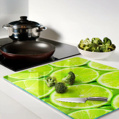 Planche à découper verre tranches de citron vert