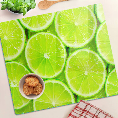 Planche à découper verre tranches de citron vert