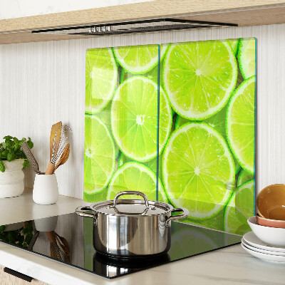 Planche à découper verre tranches de citron vert