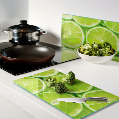 Planche à découper verre tranches de citron vert