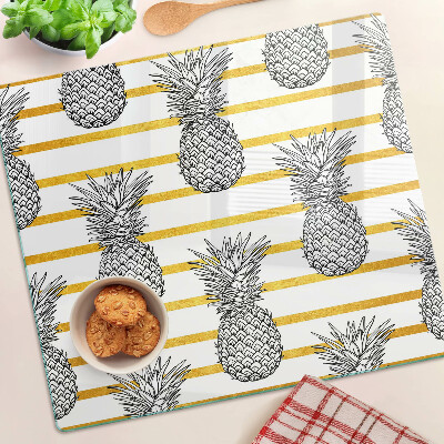 Planche à découper en verre Ananas en lanières