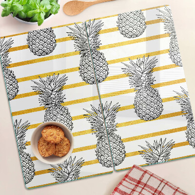 Planche à découper en verre Ananas en lanières