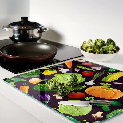 Planche à découper verre Légumes et herbes