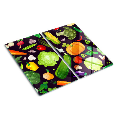 Planche à découper verre Légumes et herbes