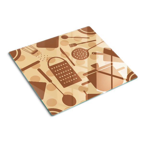 Planche à découper verre Accessoires de cuisine rétro