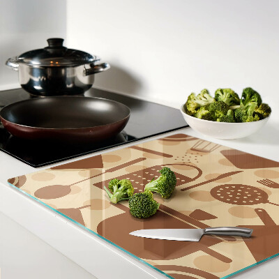 Planche à découper verre Accessoires de cuisine rétro