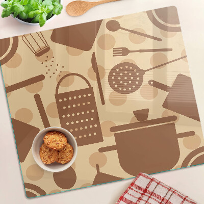 Planche à découper verre Accessoires de cuisine rétro