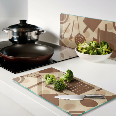 Planche à découper verre Accessoires de cuisine rétro