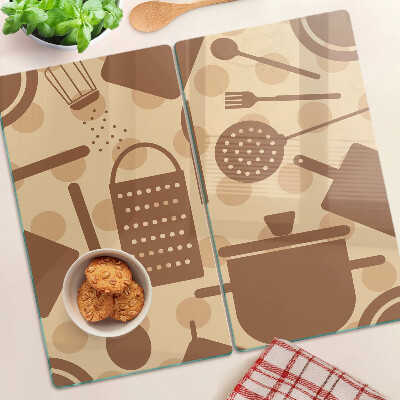 Planche à découper verre Accessoires de cuisine rétro