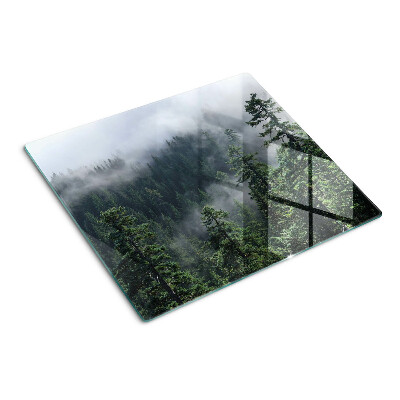 Planche à découper en verre Forêt dans les nuages