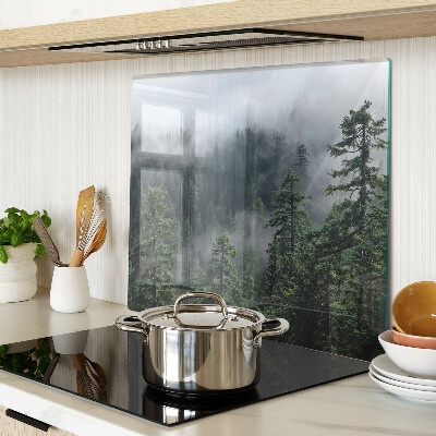 Planche à découper en verre Forêt dans les nuages