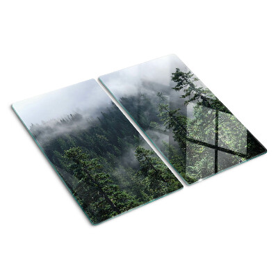 Planche à découper en verre Forêt dans les nuages