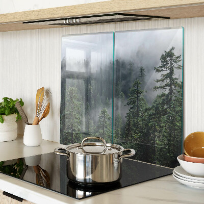Planche à découper en verre Forêt dans les nuages
