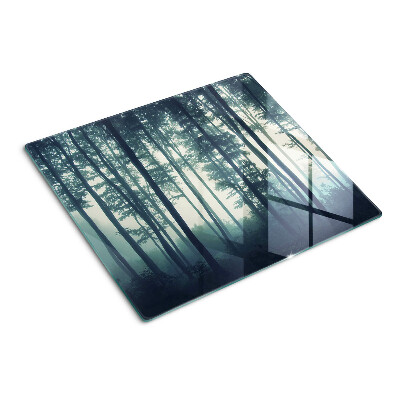 Planche à découper verre Forêt dans le brouillard