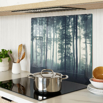 Planche à découper verre Forêt dans le brouillard