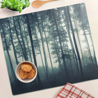 Planche à découper verre Forêt dans le brouillard