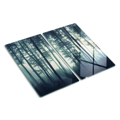 Planche à découper verre Forêt dans le brouillard