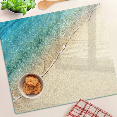 Planche à découper en verre Plage et vagues de la mer