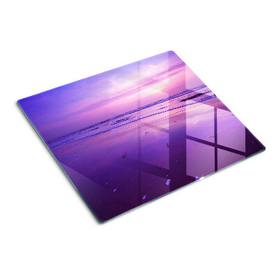 Planche à découper verre Coucher de soleil sur la mer