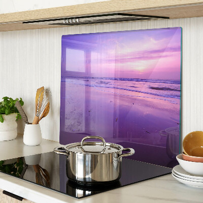 Planche à découper verre Coucher de soleil sur la mer