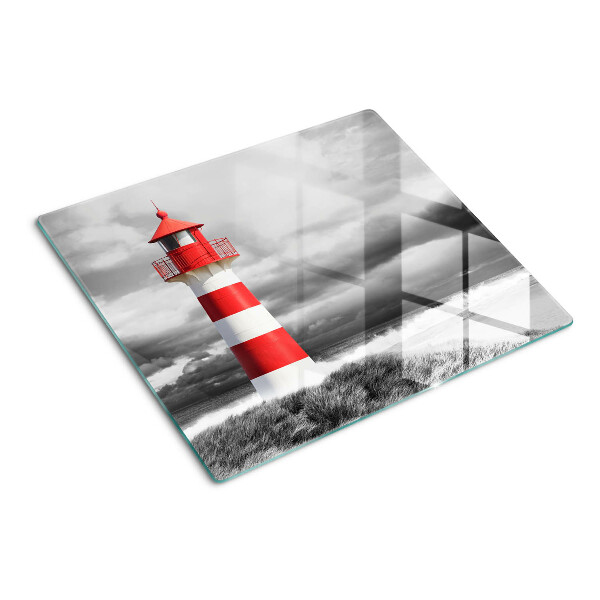 Planche à découper en verre Phare dans le paysage