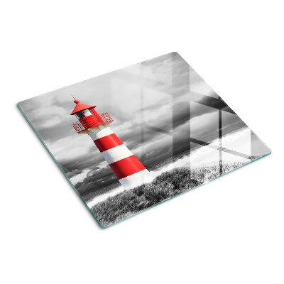 Planche à découper en verre Phare dans le paysage