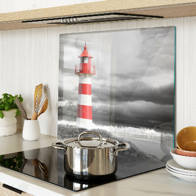 Planche à découper en verre Phare dans le paysage