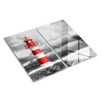 Planche à découper en verre Phare dans le paysage