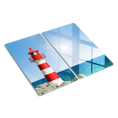 Planche à découper en verre Phare sur l'océan
