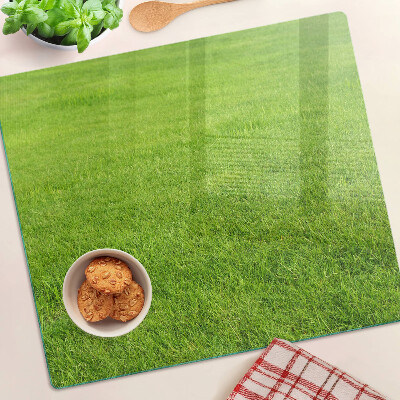 Planche à découper en verre herbe verte