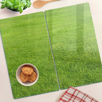 Planche à découper en verre herbe verte