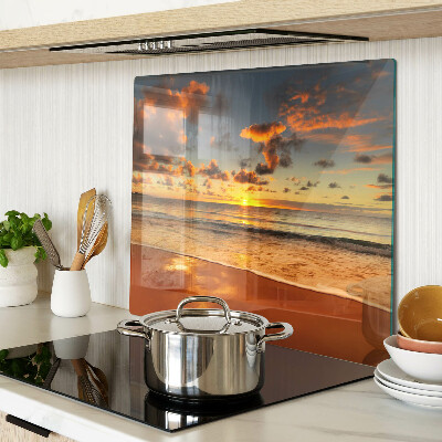 Planche à découper en verre Coucher de soleil sur la mer