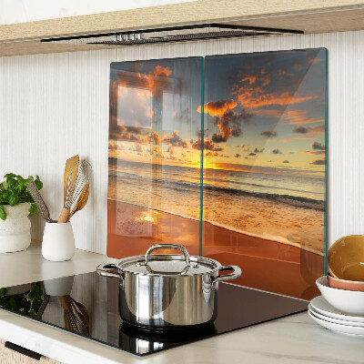 Planche à découper en verre Coucher de soleil sur la mer